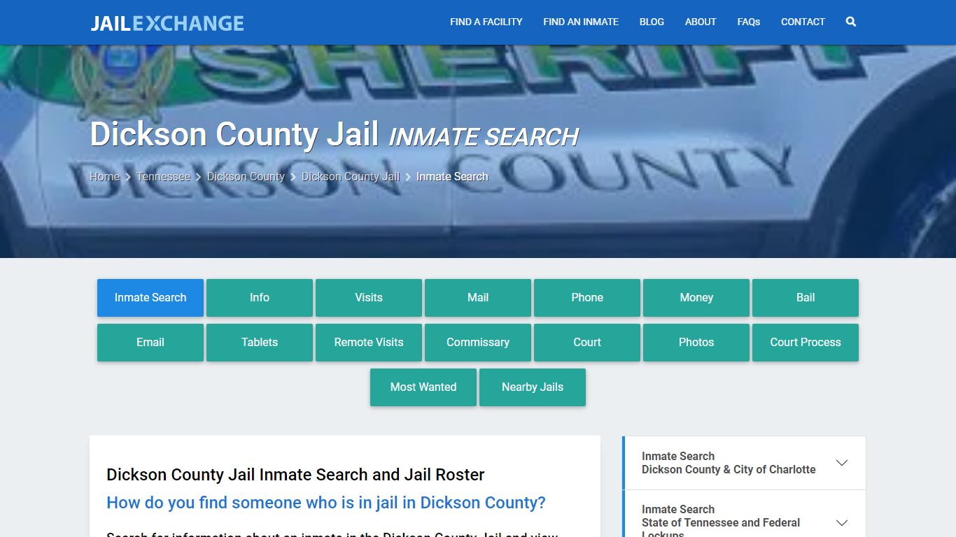 Dickson County Jail Inmate Search - Jail Exchange